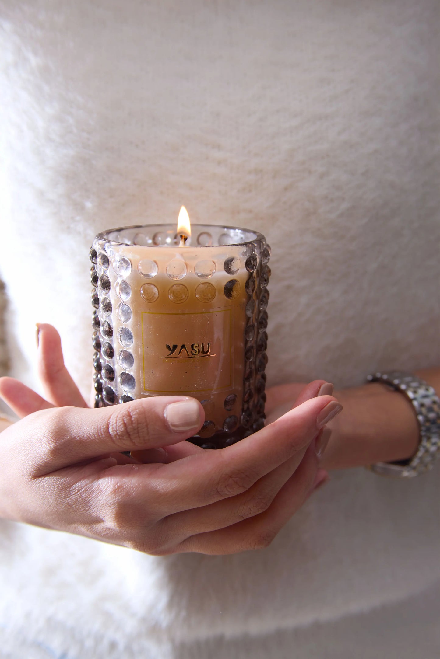 Curated bubble white jar -Warm Elixir