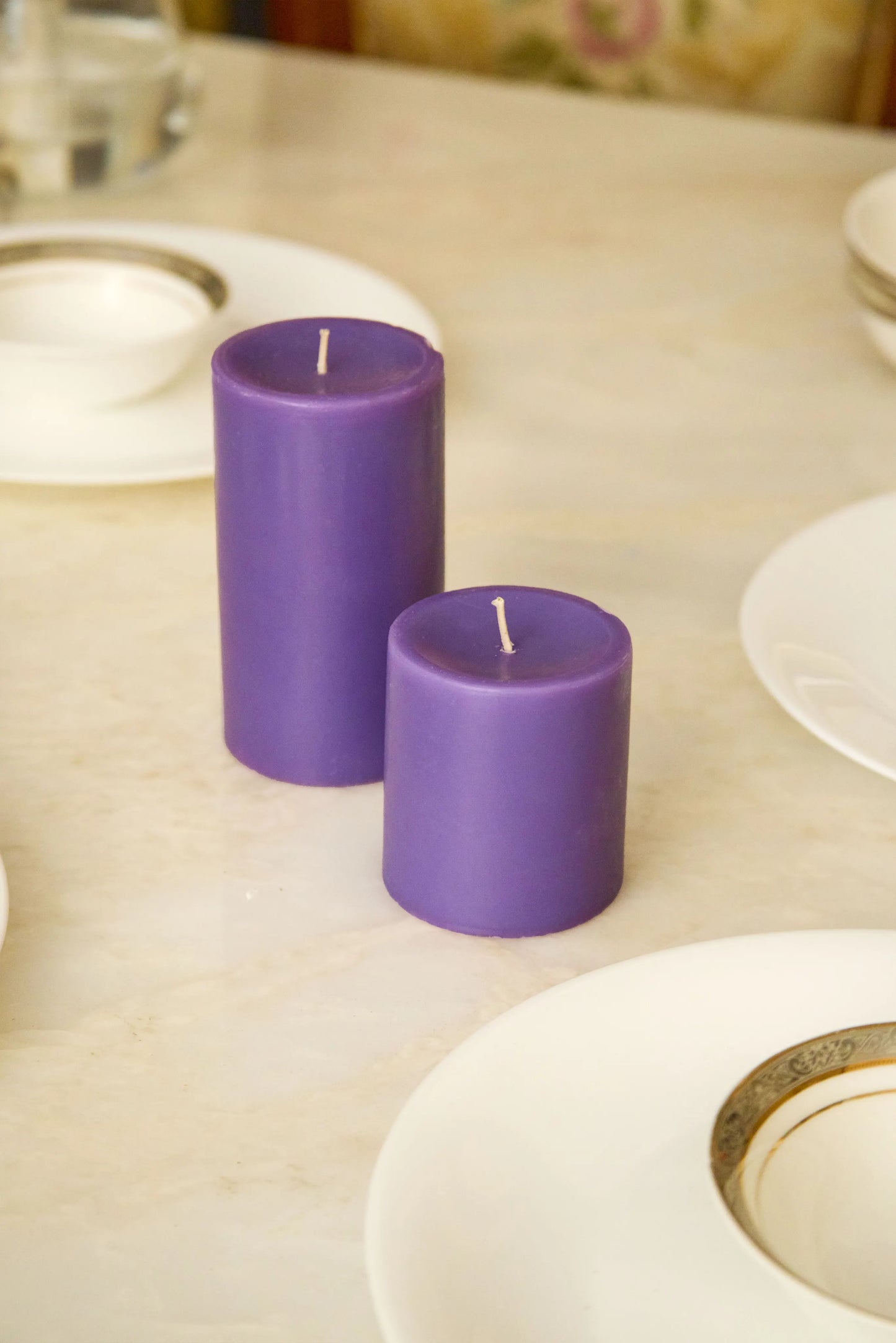Misty meadows - Pillar Candle Large