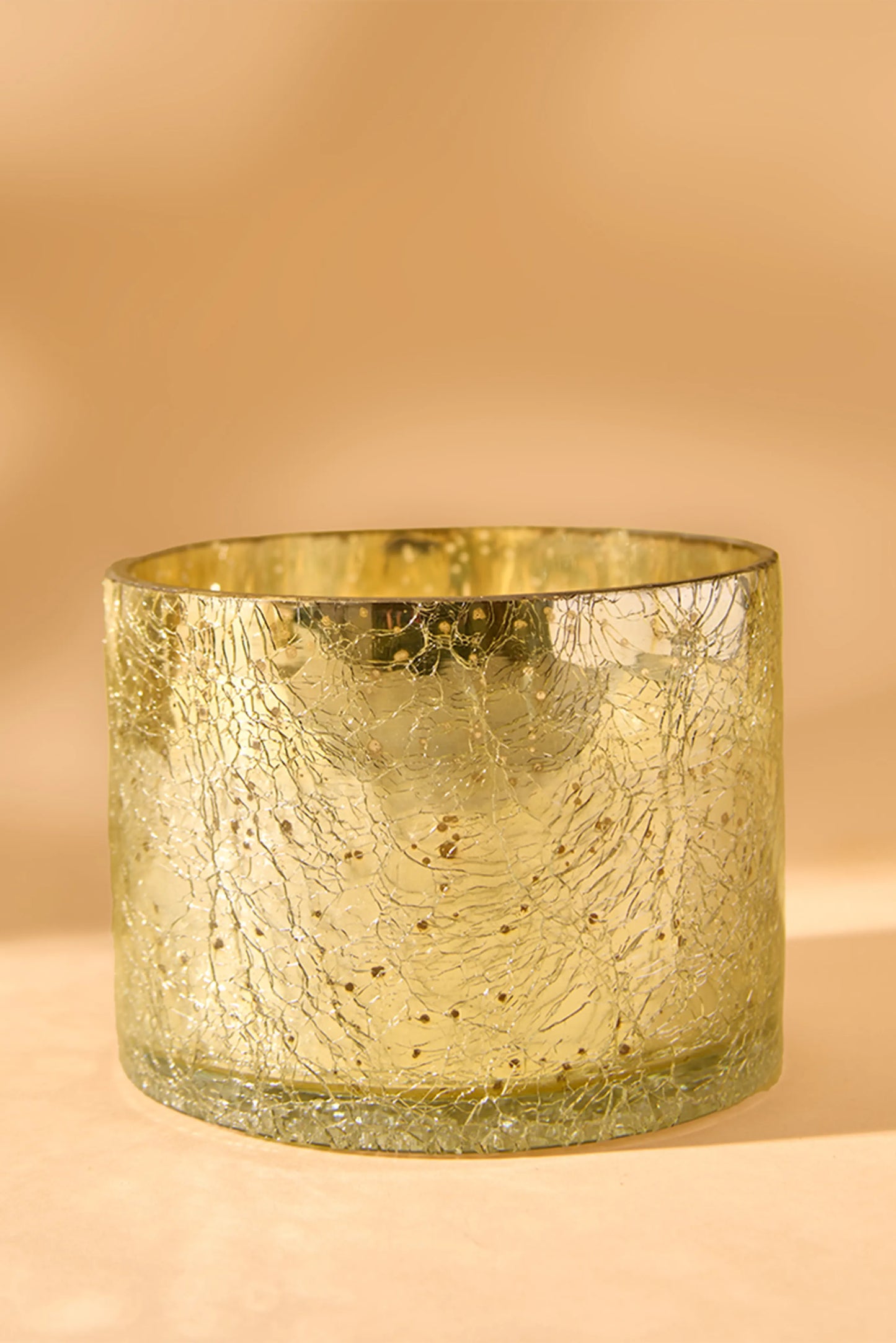 Opulent crackle Silver jar -Petal Bliss
