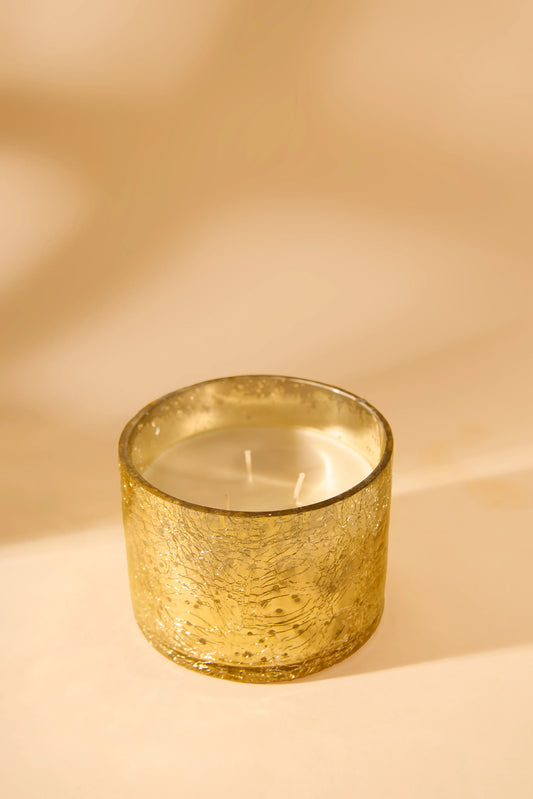 Opulent crackle gold jar -Warm Elixir