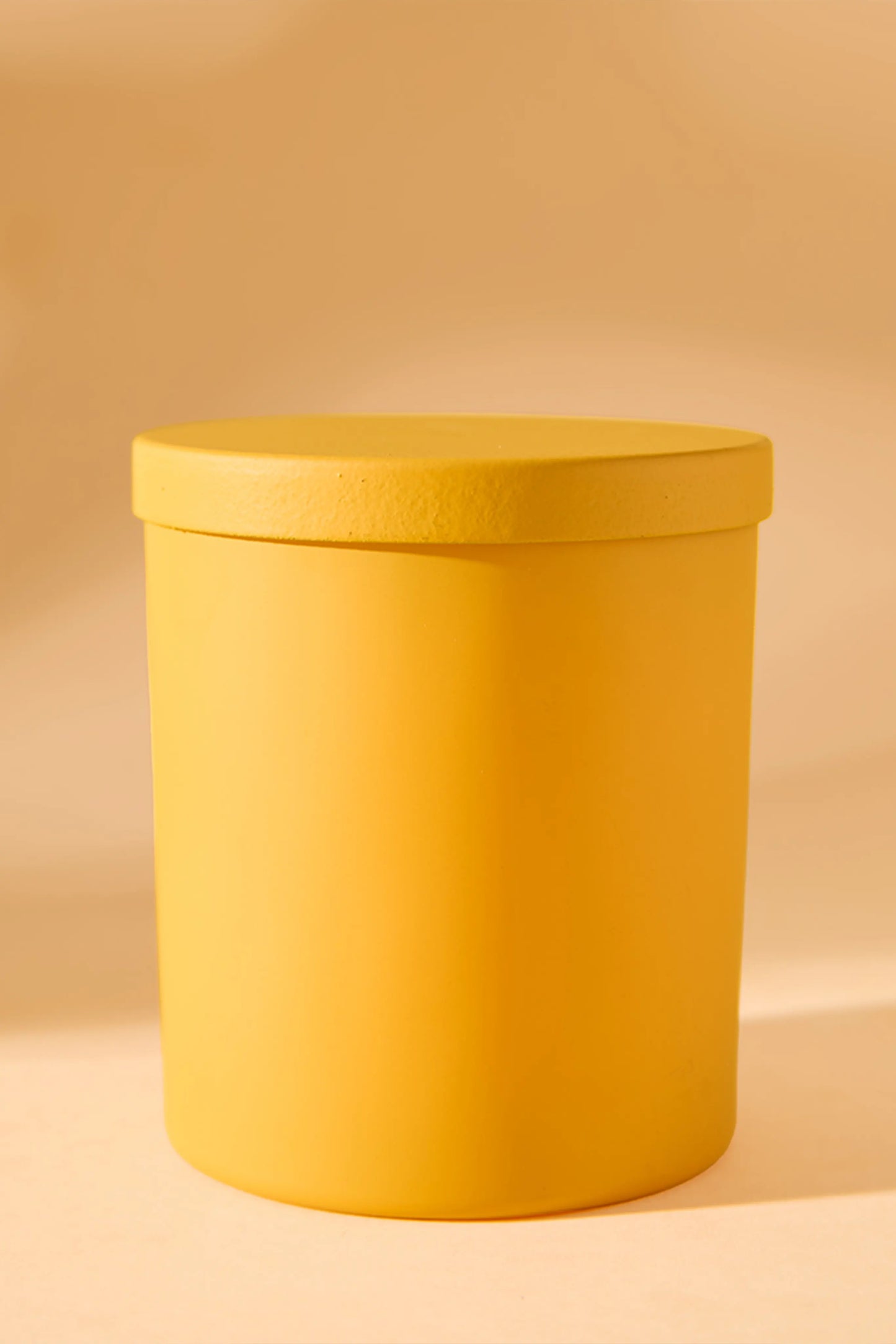 Frosted Peached Yellow Jar -Crispy white