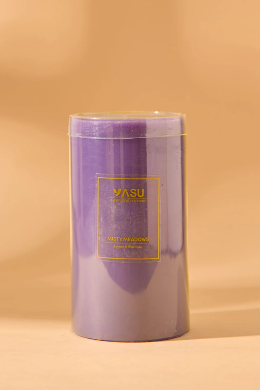 Misty meadows - Pillar Candle Large