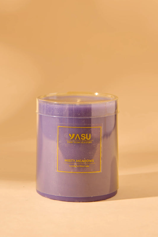 Misty meadows - Pillar Candle Small