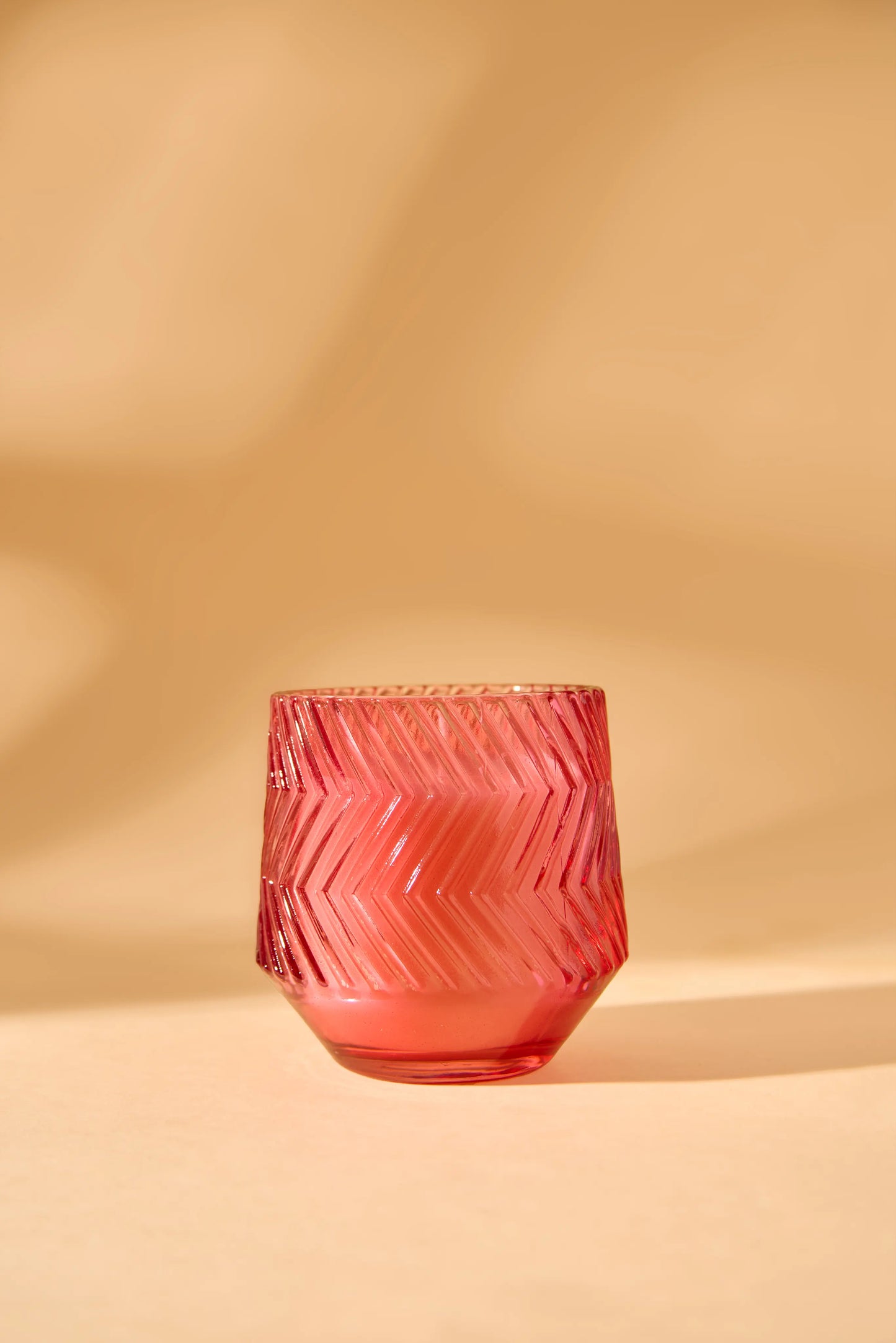 Zig Zag Red Jar - Floral Symphony