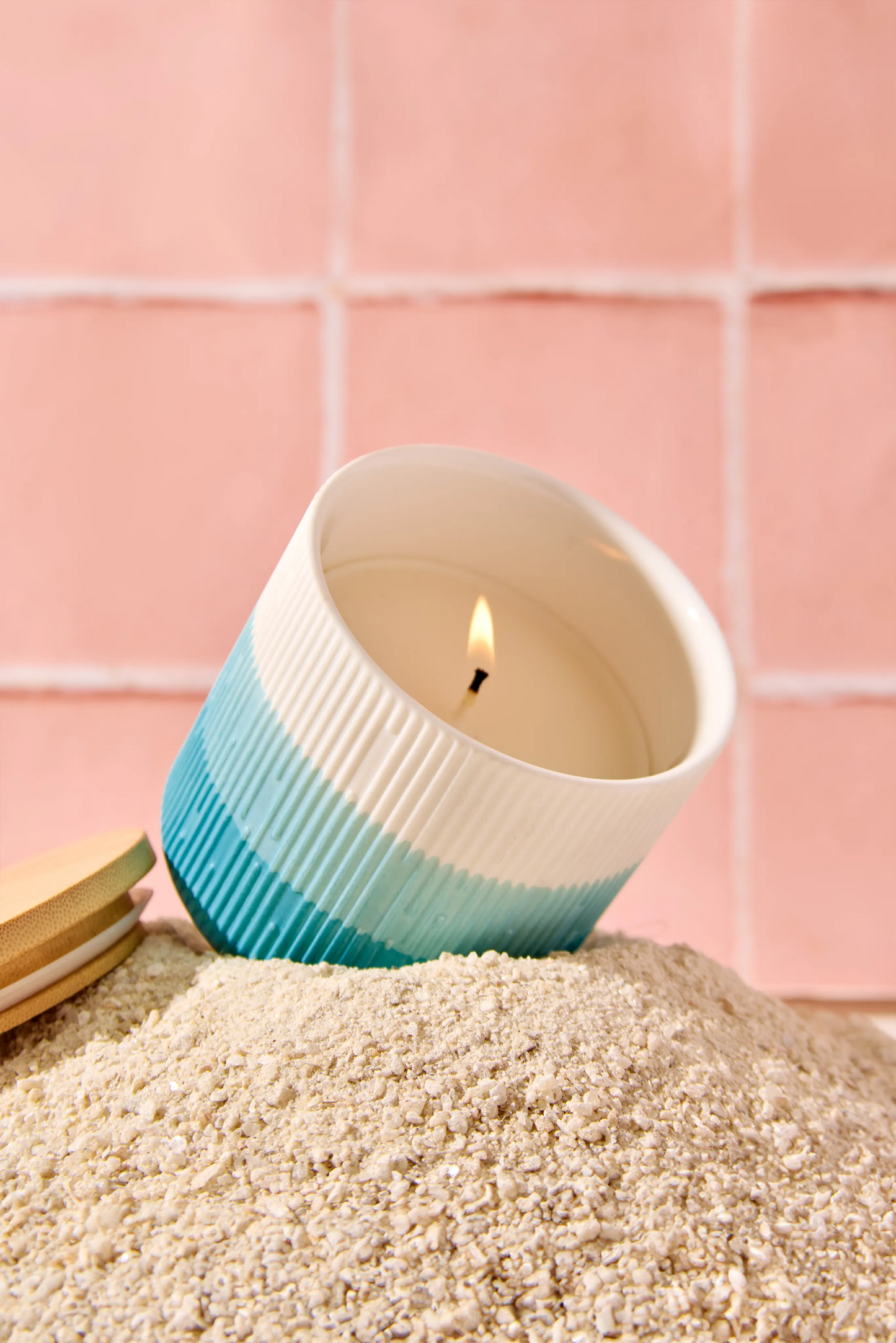 Ceramic Ombre blue jar -Seaside Symphony