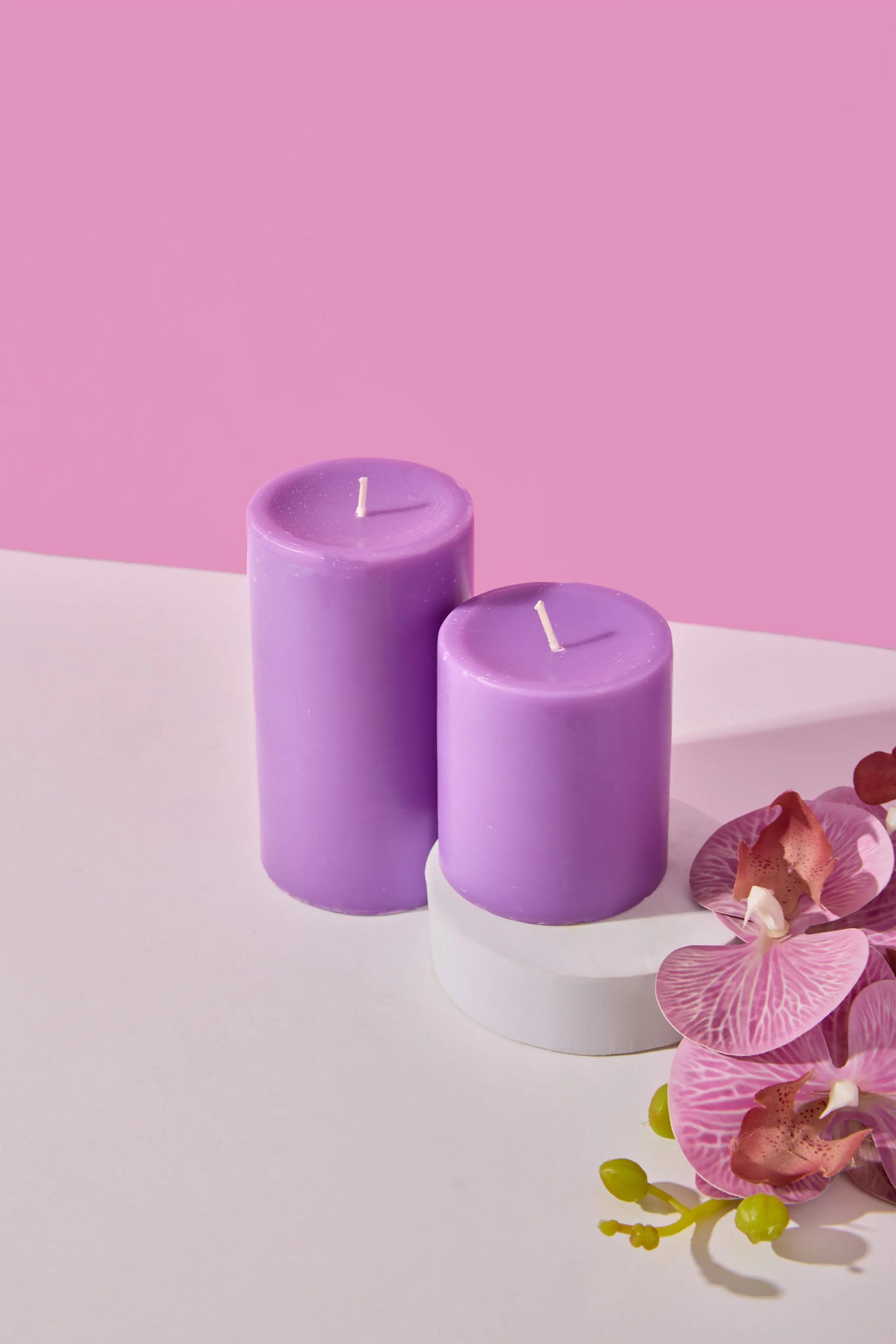 Misty meadows - Pillar Candle Large