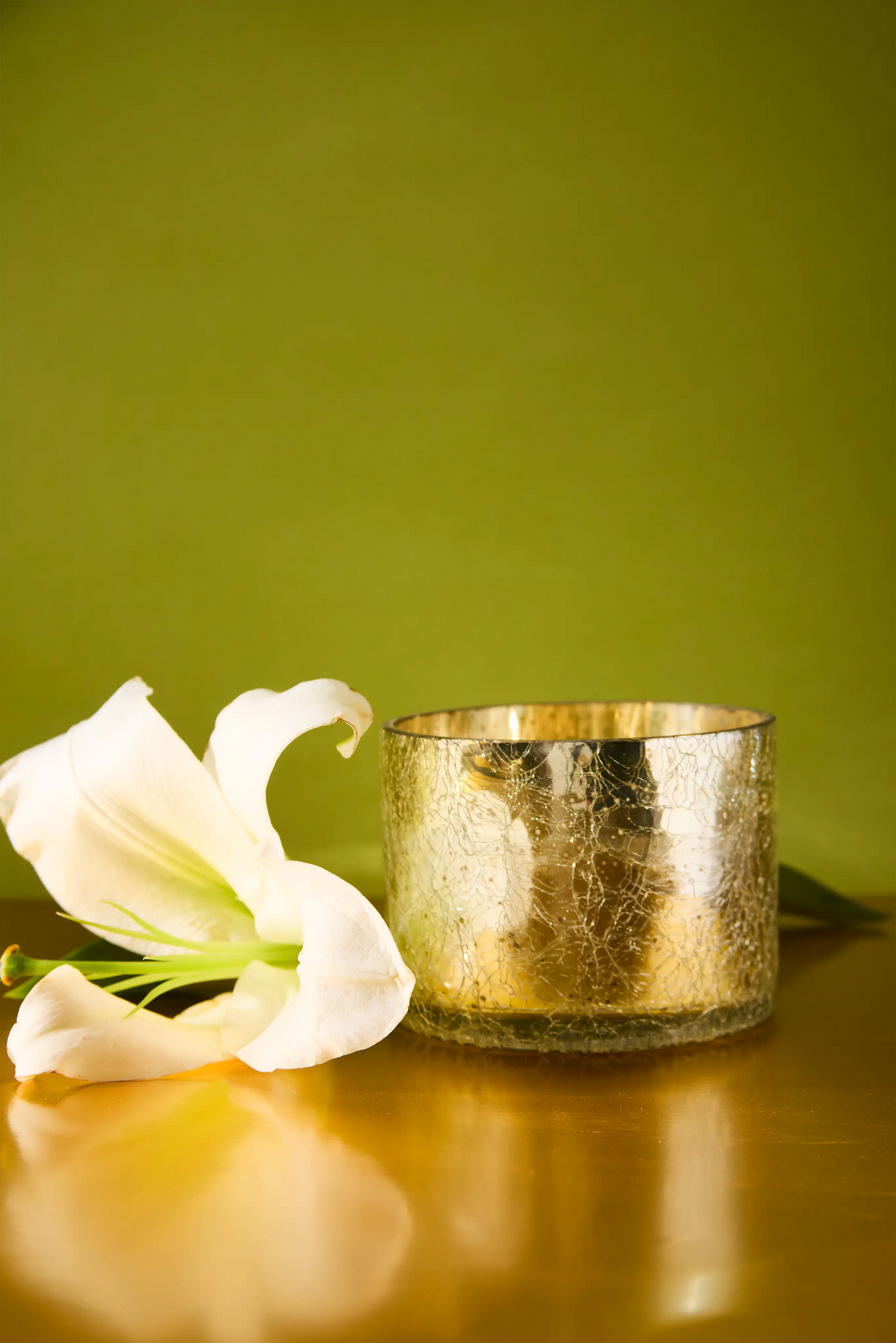 Opulent crackle gold jar -Warm Elixir