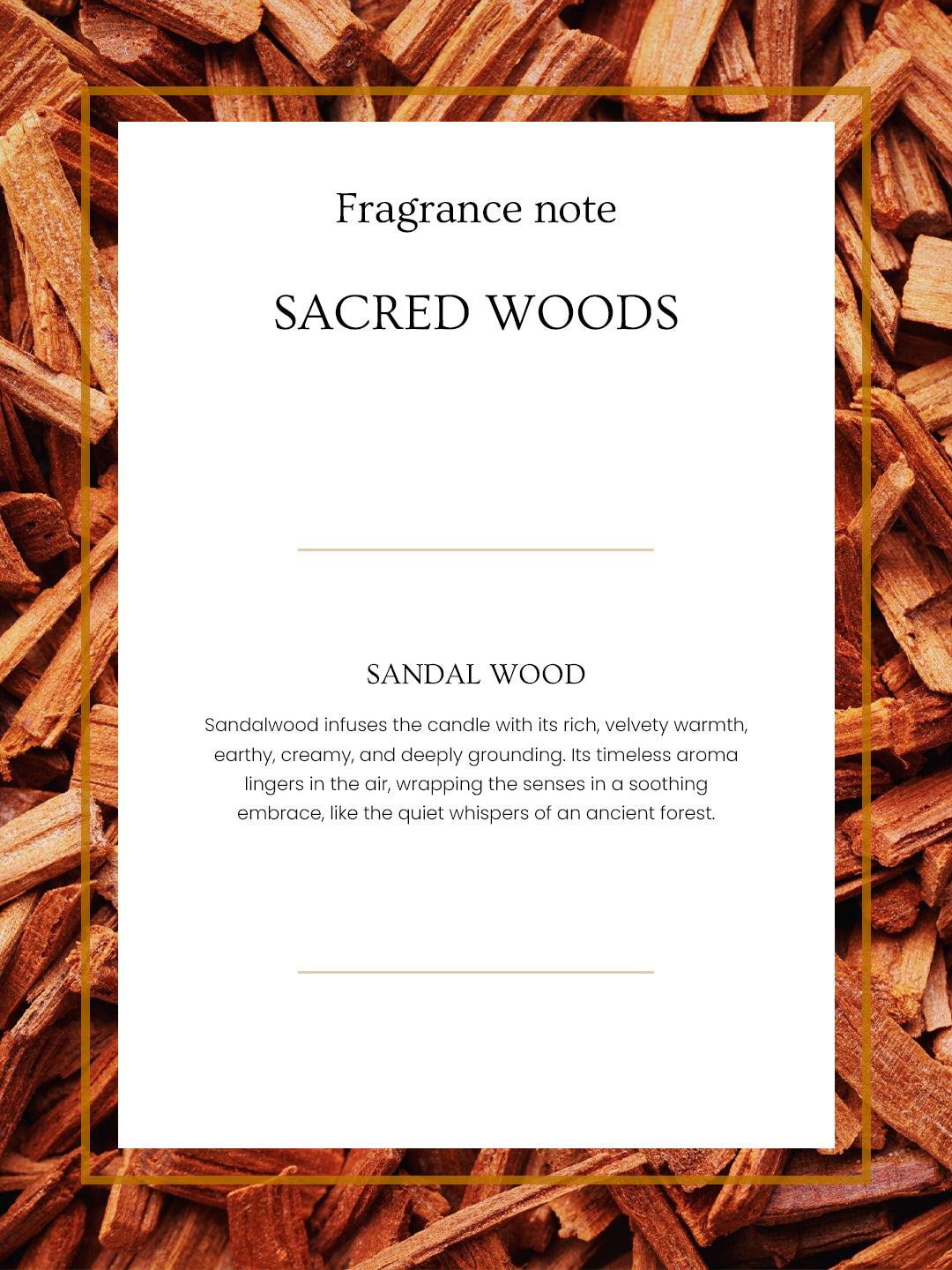 Sacred woods- Pillar Candle Small