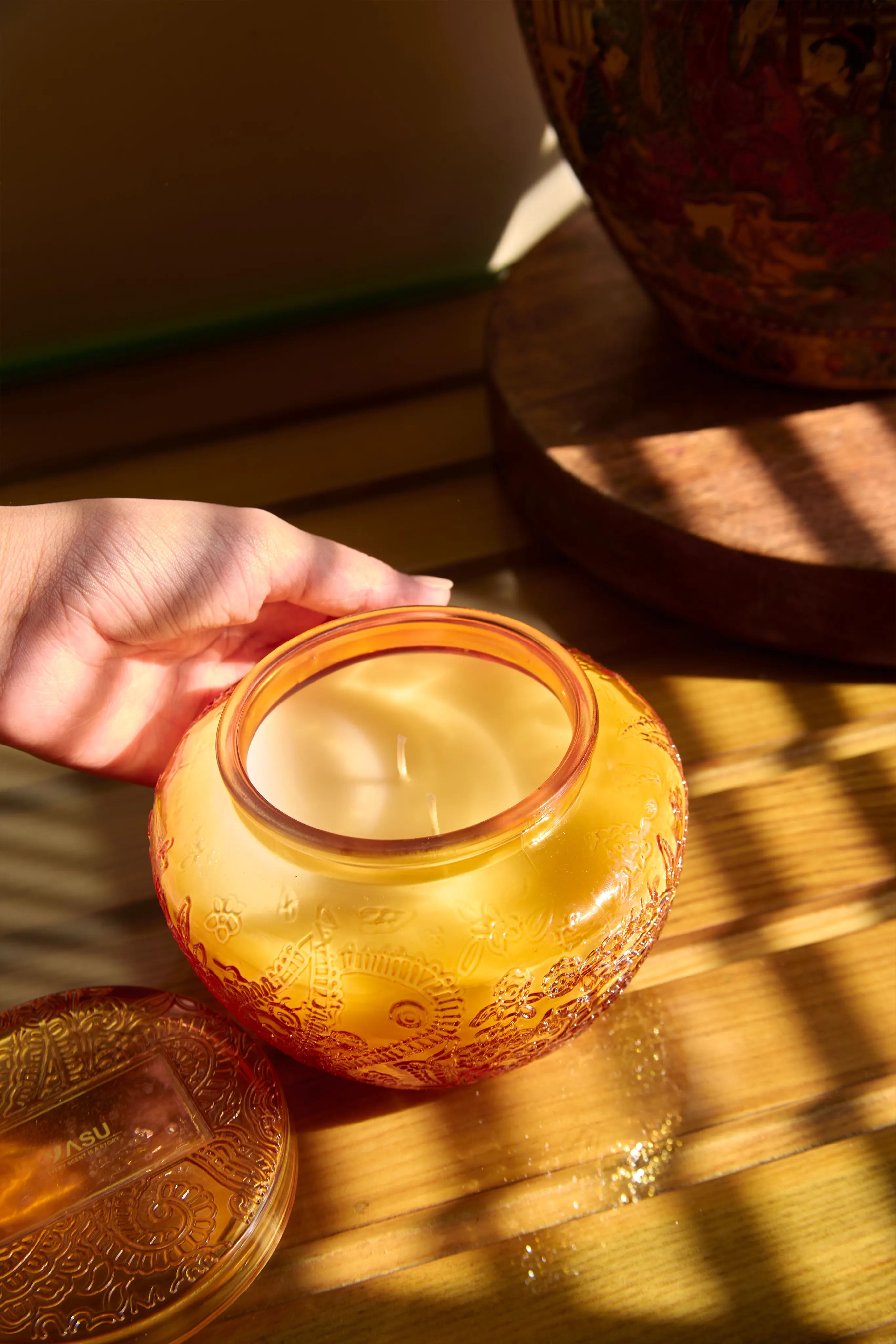 Decorated yellow jar -Citrus Splash