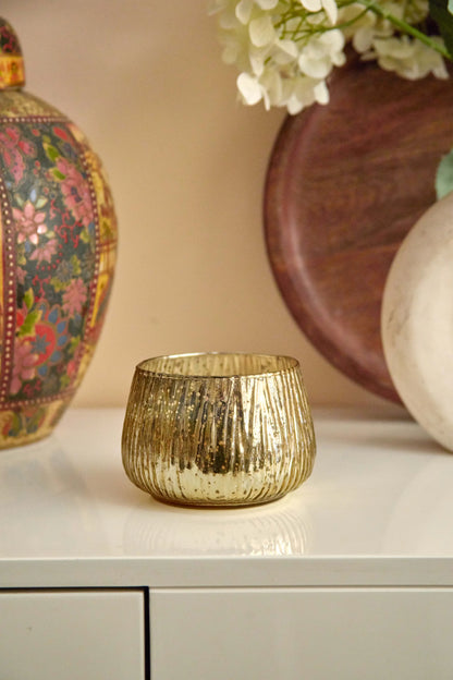 Luxurious mercury gold jar - Mystic woods
