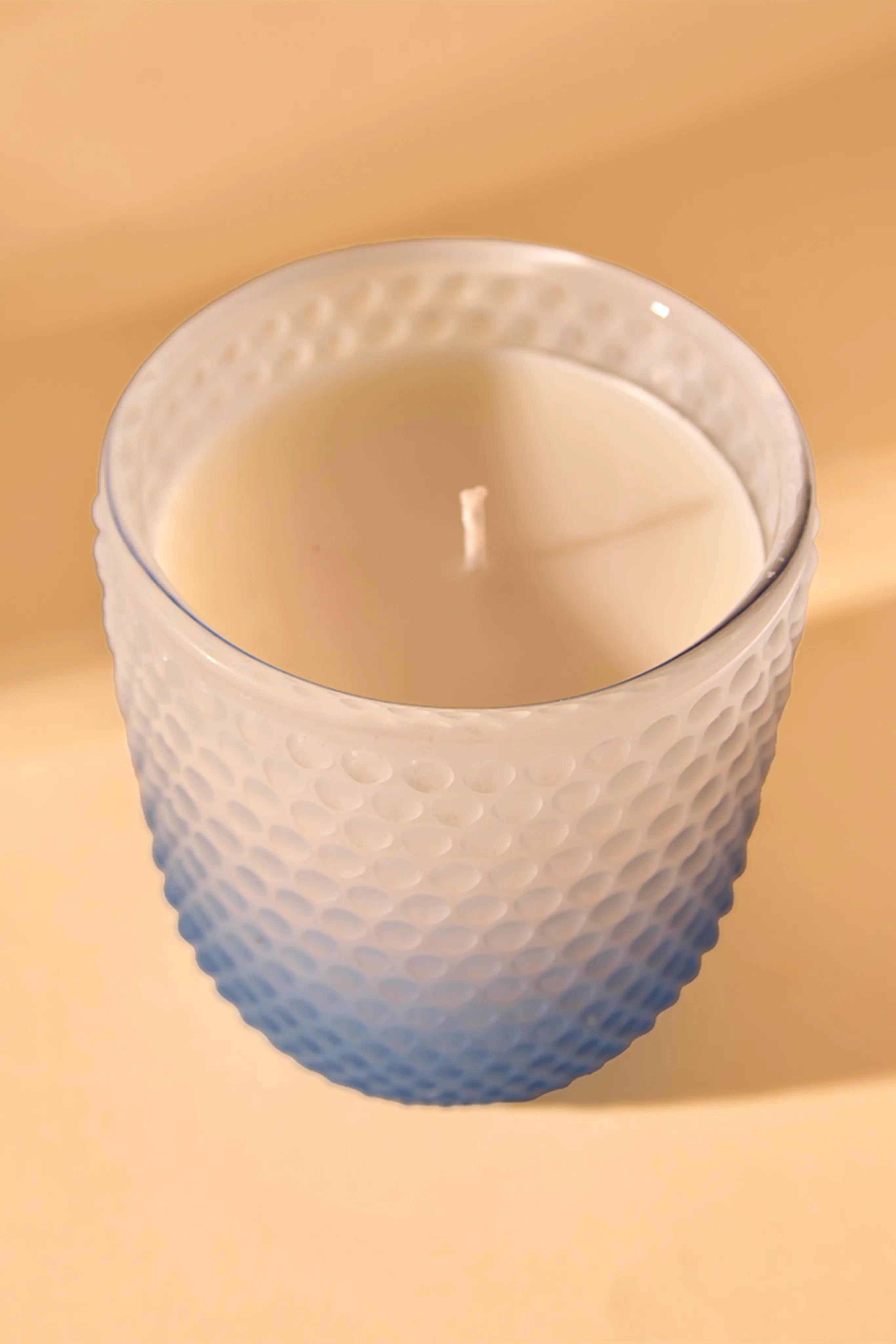 Bubble Ombre Blue Jar - Crispy white
