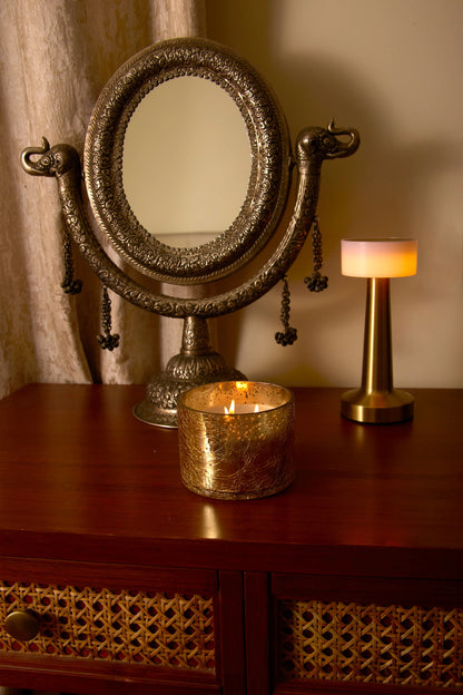 Opulent crackle gold jar -Warm Elixir