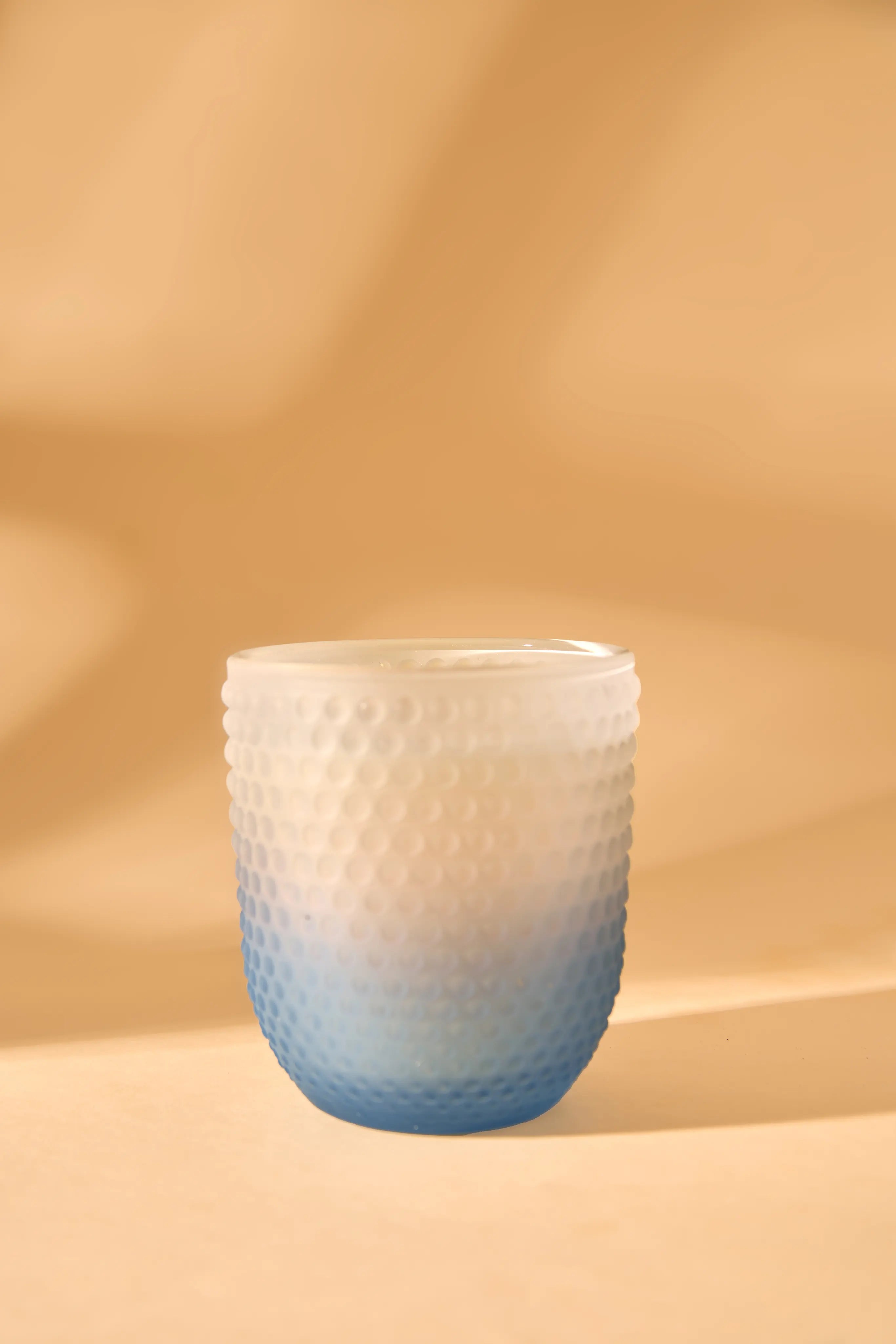 Bubble Ombre Blue Jar - Crispy white
