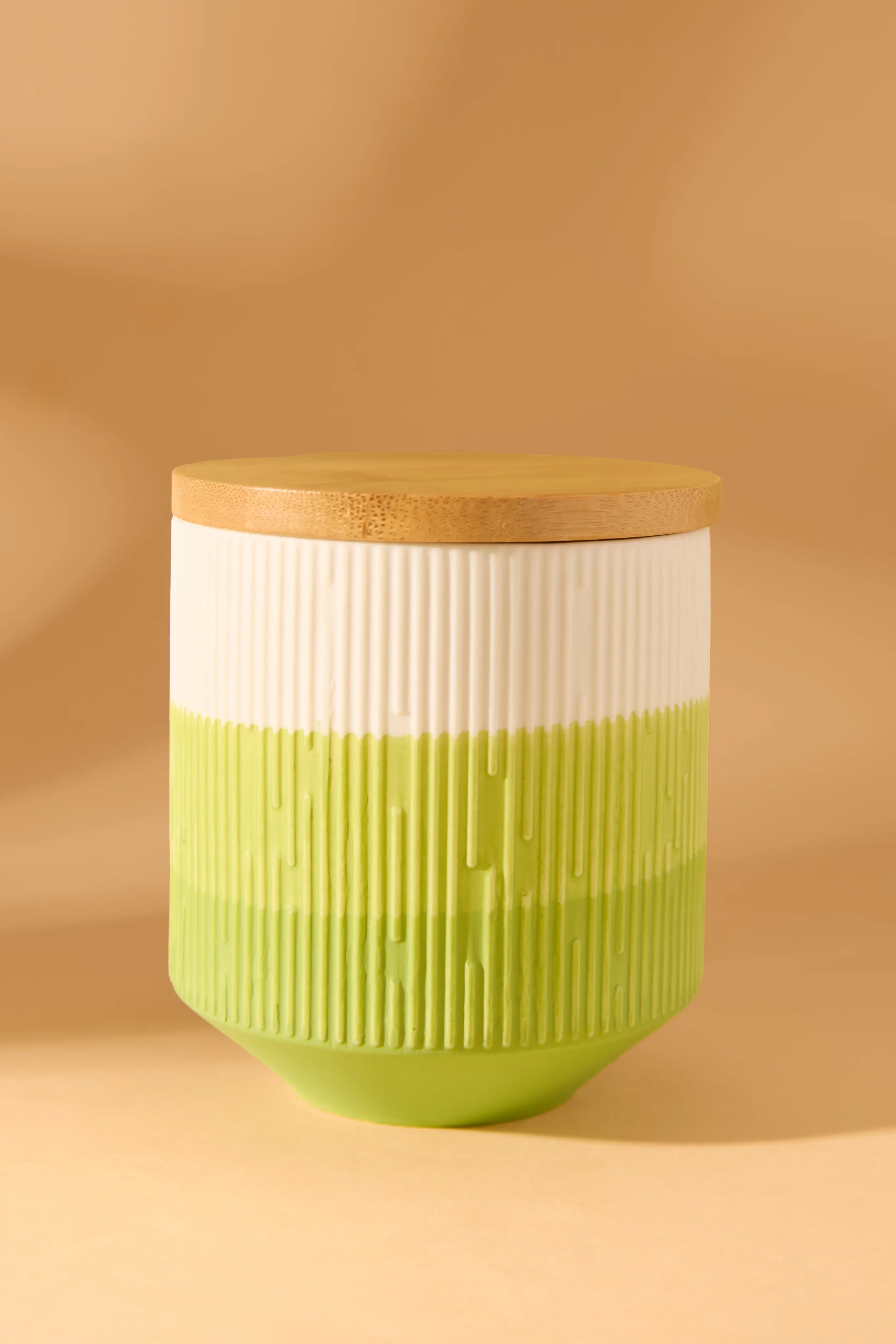 Ceramic ombre Green Jar- Zesty Breeze