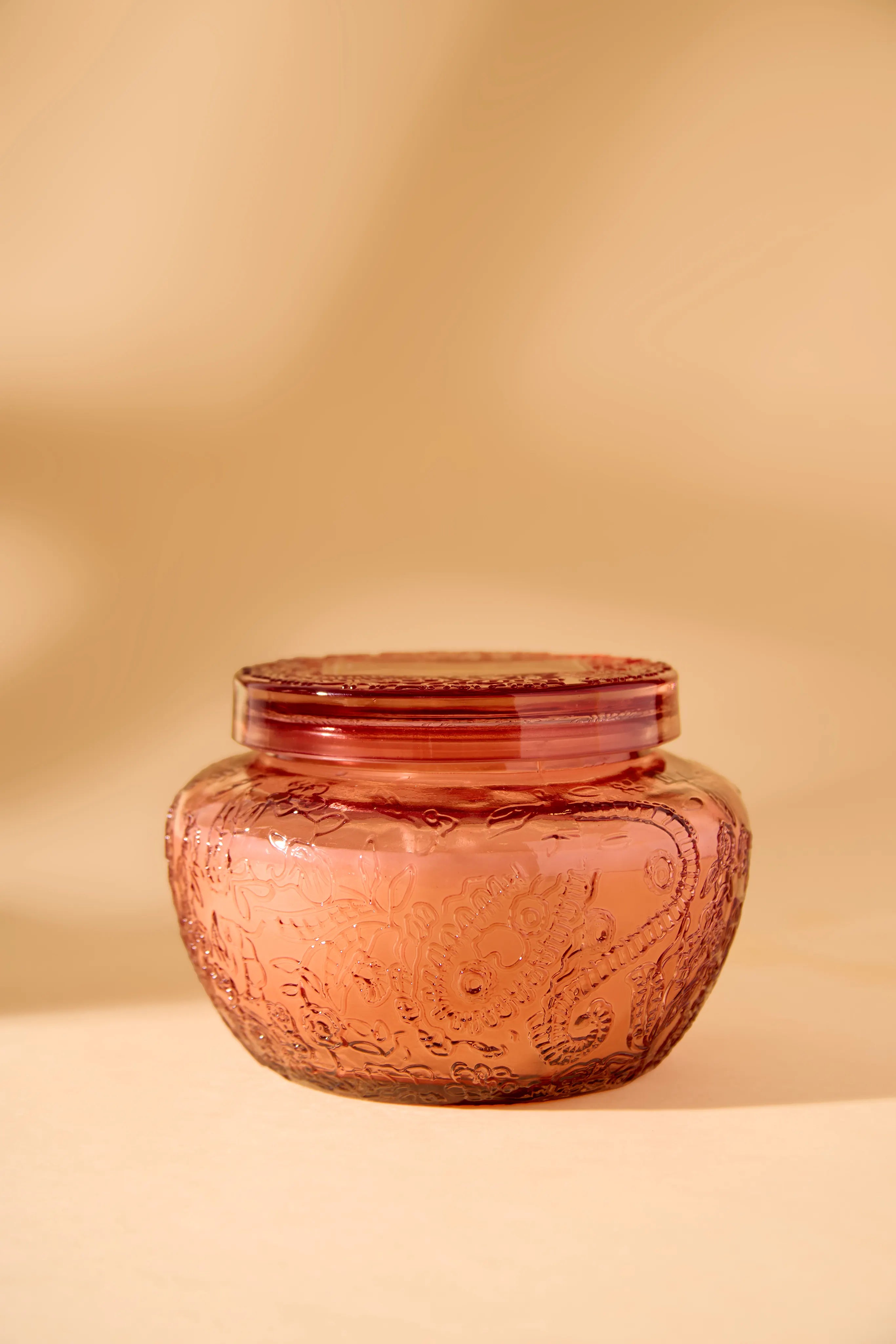 Decorated pink jar -Moonlit garden