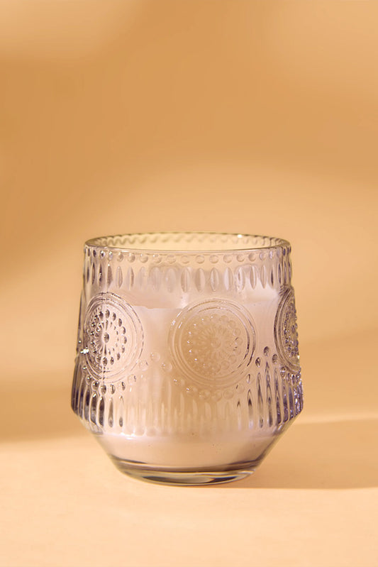 Embellished white jar -Mystic shore