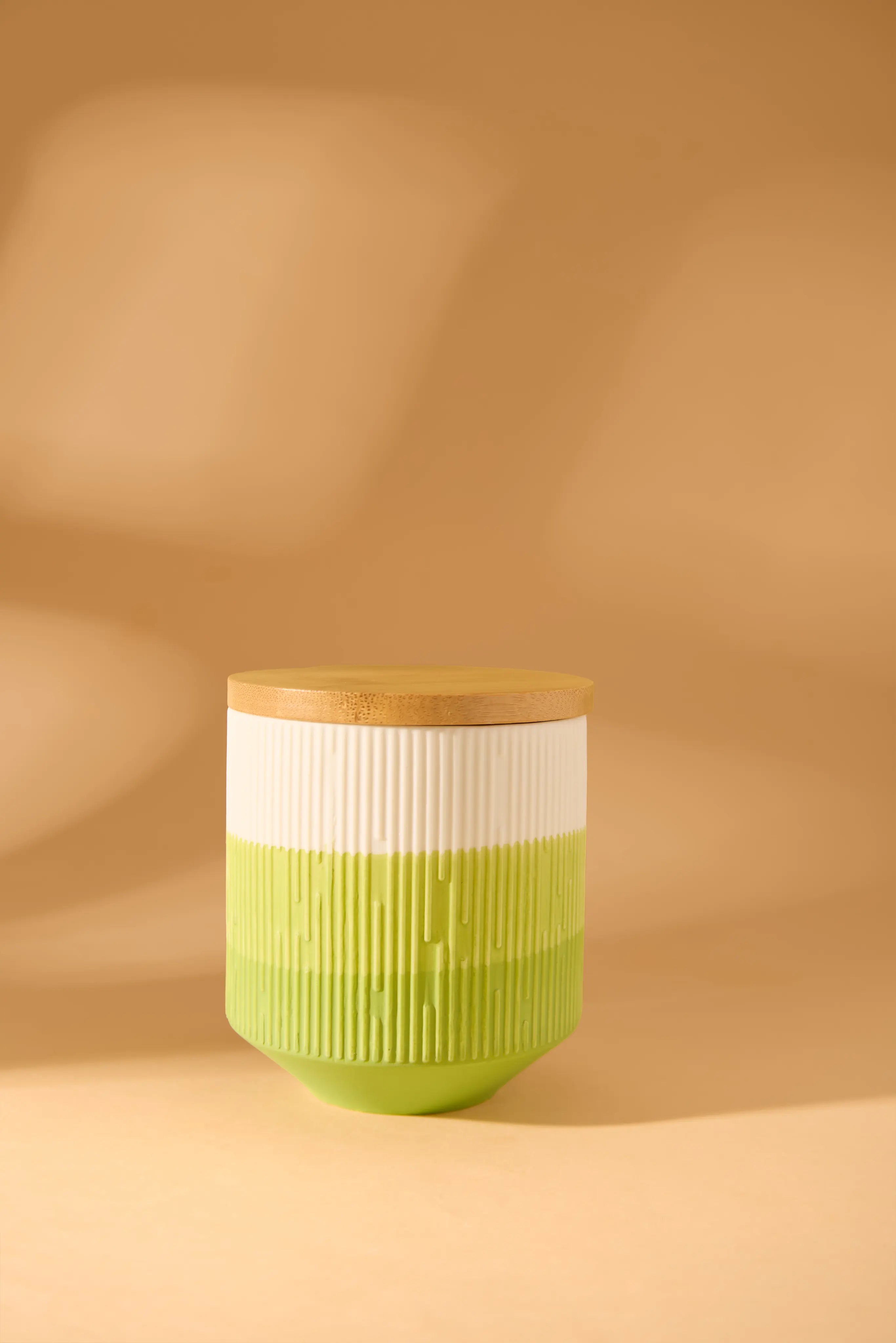 Ceramic ombre Green Jar- Zesty Breeze