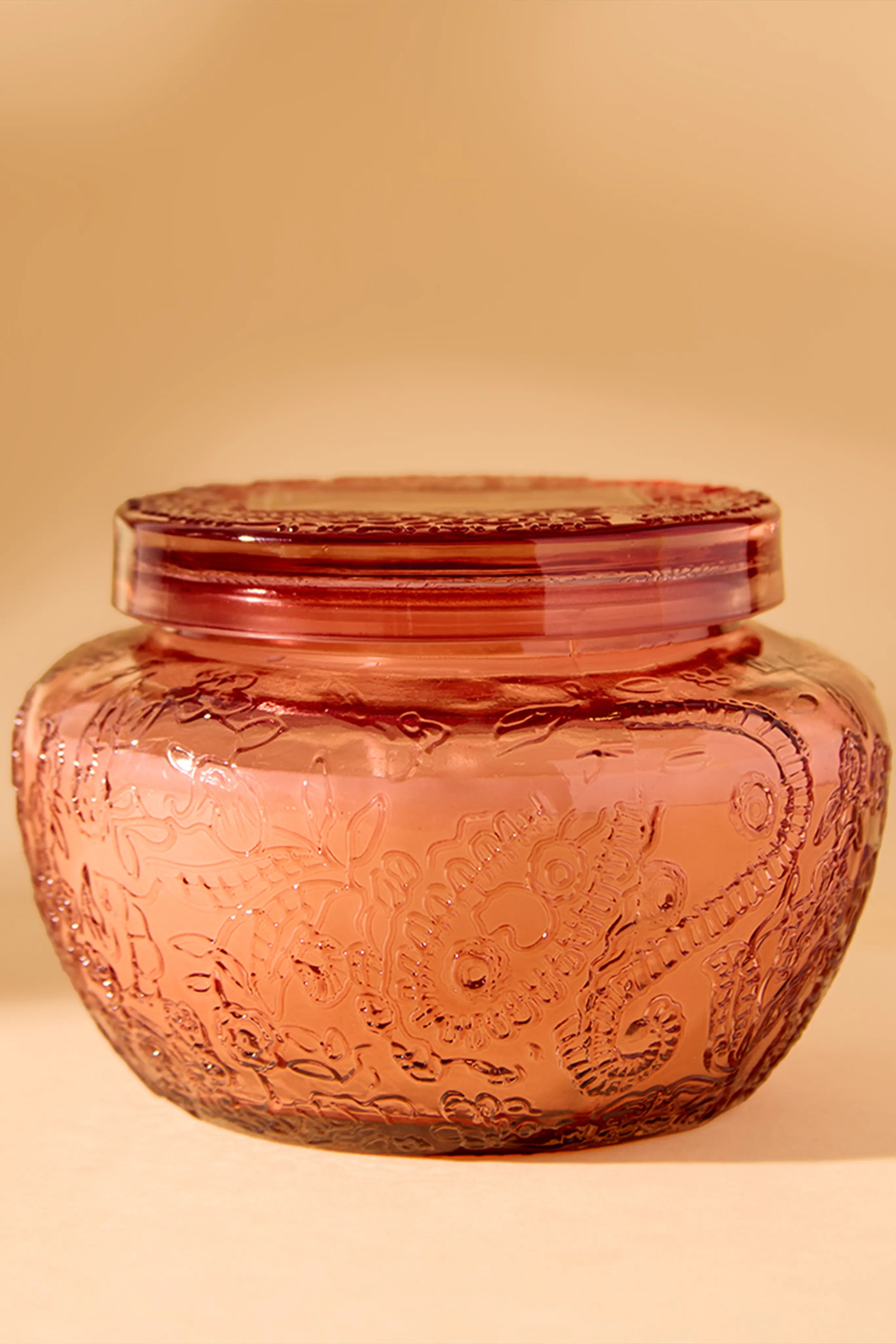 Decorated pink jar -Moonlit garden